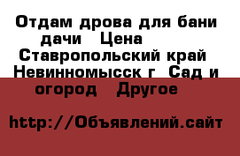 Отдам дрова для бани,дачи › Цена ­ 100 - Ставропольский край, Невинномысск г. Сад и огород » Другое   